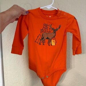 Carhartt Orange 'Be Wild' Kids Bodysuit